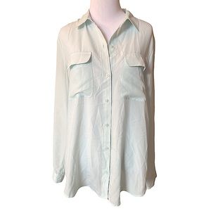 Light mint green button down shirt